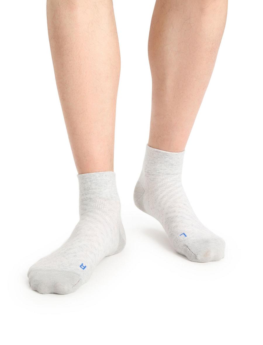 Ether / Lazurite Men's Icebreaker Merino Run+ Ultralight Mini Socks | USA 1049UZGT